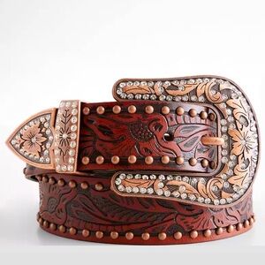 Studded Western Leather Belt